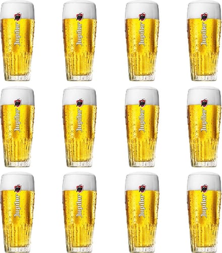Jupiler - Bierglas 250ml - 12 stuks