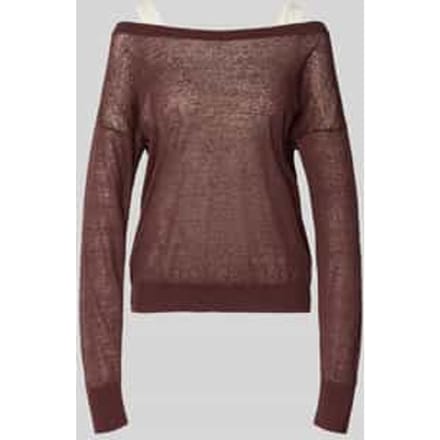 relaxed fit pullover van doorzichtig materiaal