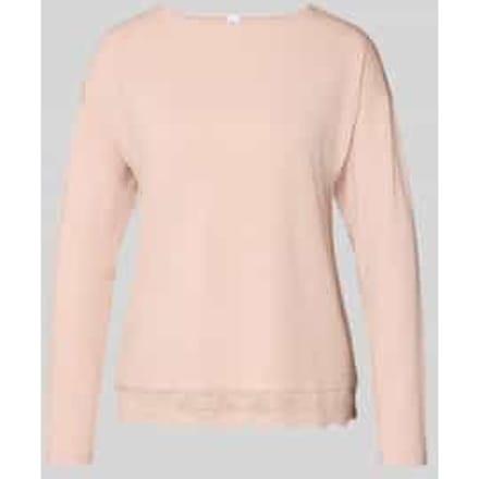 Regular fit shirt met lange mouwen en kant