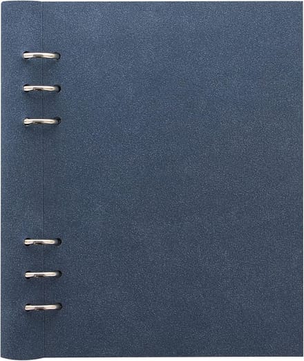 A5 Clipbook Notitieboek Blauw Suède - Herbruikbaar en Flexibel