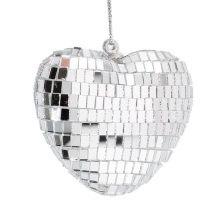 HomeBound by KY | Kersthanger Disco Hart zilver | kersthanger | feestdecoratie | disco hart