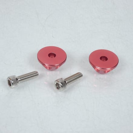 Set Boutjes en moeren M6 spoed 100 Kap Rood Tun'R voor motor Nieuw