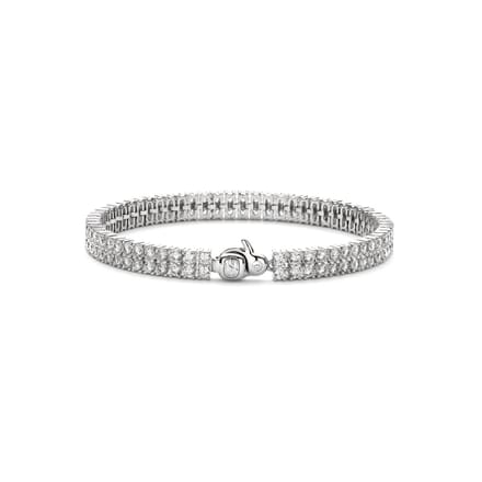 TI SENTO Dames Armband - 925 zilver - Zirconia wit - Maat M - 23067ZI