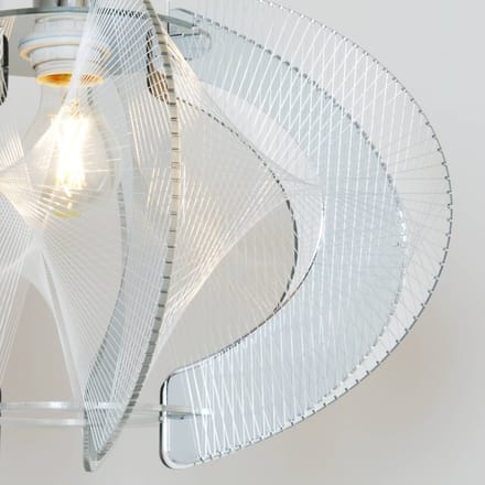 Holländer Hanglamp Ilenia, filigrane kap zilver/helder