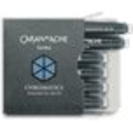 Caran d'ache vulpenvulling chromatics per 6 stuks, magnetic blue