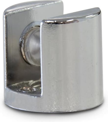 LINEA UNO - Glasklem rond - Chroom - 991038-10 mm