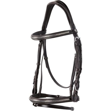 Hippische bridons voor Engelse paarden van leer Equestro NP