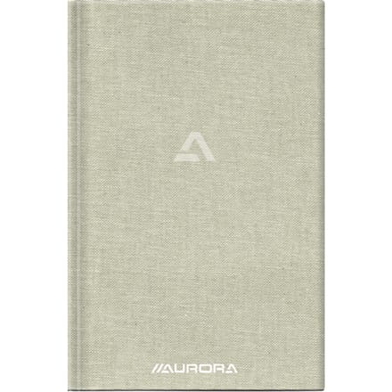 Notitieboek Aurora A5 lijn 192 pagina's 80g linnen grijs