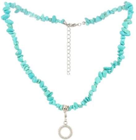 Fashion ketting Howliet blauw split (bijgekleurd)