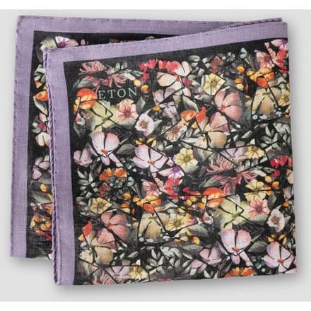 Eton Pochet Linen Fantasy Floral Pattern Multicolor / male