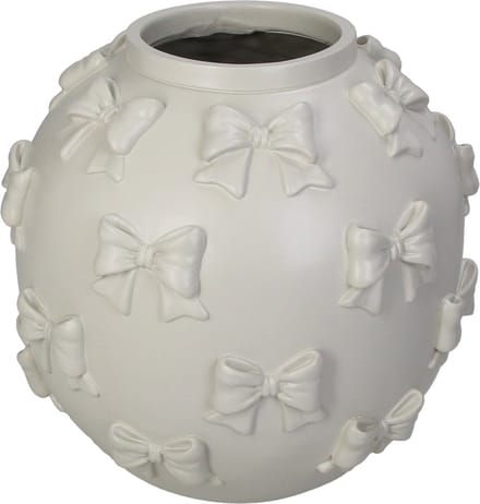 Vaas Strik Polyresin Ivoor 22x22x21cm