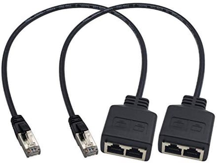 RJ45 Ethernet Splitter 1 naar 2 - Cat 5/Cat 6 Netwerk Adapter 50cm