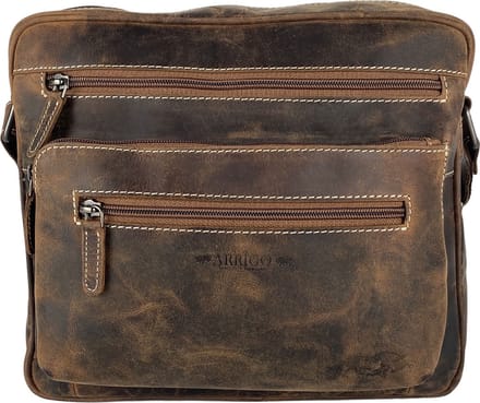 Arrigo Tassen • Schoudertas • Crossbody Tas Dames • Buffelleer • Leer • Cognac