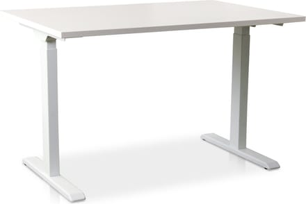 Zit-sta bureau snelslinger verstelbaar - MRC FAST FLEX | 140 x 80 cm | frame wit - blad wit