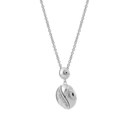 Orphelia Dames 925 Sterling Zilveren Hanger met Ketting - Wit ZH-4487