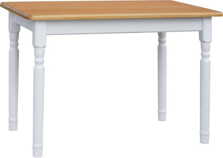 Landelijke Eettafel Houten Tafelblad 100x60 cm Grenen Wit