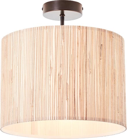 Brilliant Plafondlamp Wimea Zeegras Zwart ⌀30cm E27