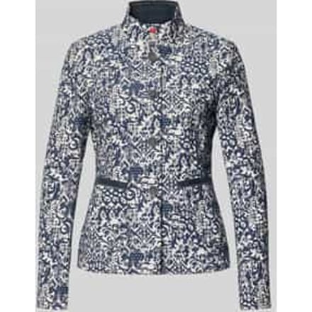 slim fit blazer in all-over look met opstaande kraag