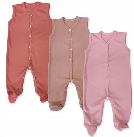Dartomik - Babypyjama's - 104 cm - Mouwloos - Roze tinten