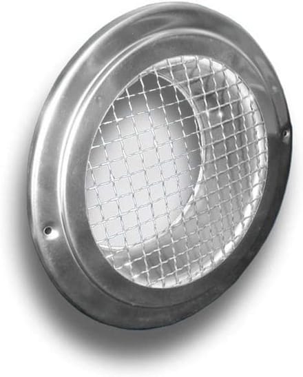 Rond RVS Ventilatie Rooster met Insecten- en Muizenbescherming en Flens