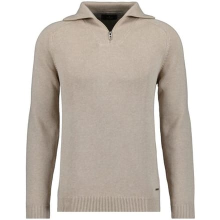 Ragman Trui Cotton Troyer Zip Raglan Sleeve Zand / male