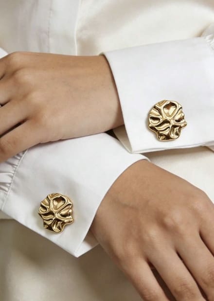 Knopen set kraag - button covers - knopen set - buttoncovers - decoratieve knopen - knopen voor op een blouse - knopen voor aan mouwen - knopen - button set - 2 paar - button covers - Afneembare Manchetten