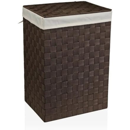 Panier à Linge - VERSA - Petit Chocolat - 32 x 46 x 24 cm - Rotin - Multi-usages