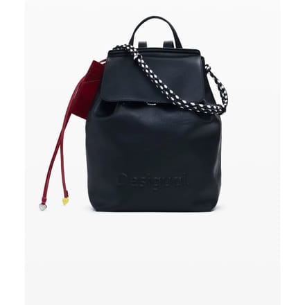 Desigual vrijetijdsrugzak rugzak Half Logo Luena Backpack Black zwart