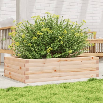 vidaXL - Plantenbak - 90x60x23 - cm - massief - grenenhout