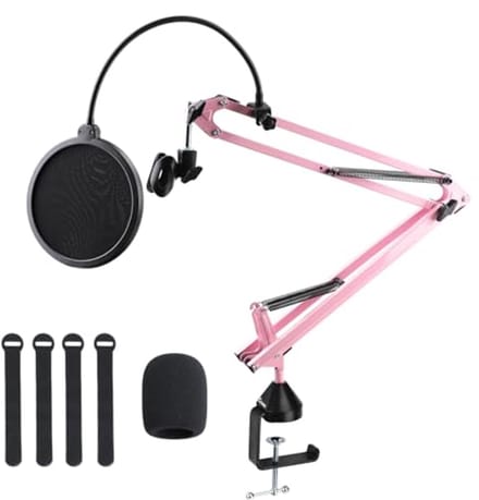 Microfoonstandaard met Schokmount en Bureau Klem voor Diversen Microfoons