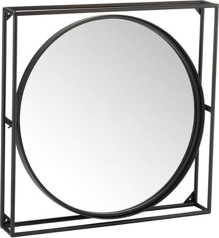 Wandspiegel Groot Rond Modern Grijs 65x65 cm