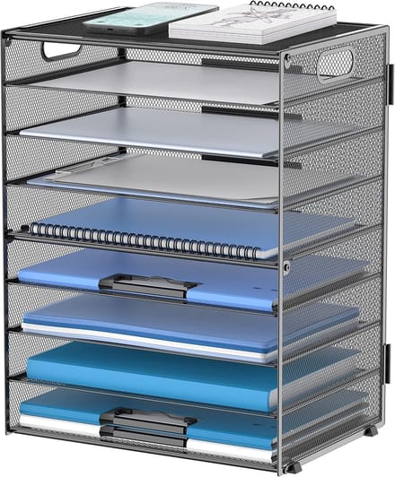 Bureau Organizer - Documentenhouder Papierhouder - Bureau Opruimen - 9 Niveaus Verstelbaar - 342 x 43 cm - Zwart