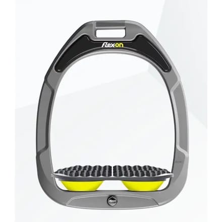 Aluminium/Grijs/Geel Endurance stijgbeugels Flex-On Green Composite