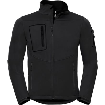 Russell Heren Sport Zachte Shell Jas (Zwart)