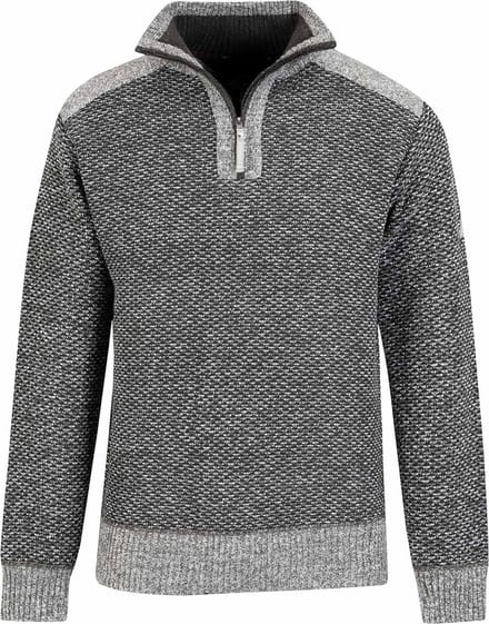 BJØRNSON Thymo Fijn Gebreide Pullover Heren - Fleece Gevoerd - Maat S - Olive