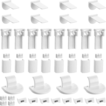 Set van 8 sets met plooibare reserveonderdelen en klemdragers, accessoires voor diverse toepassingen