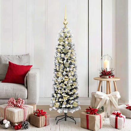 vidaXL - Kunstkerstboom - Groen - 150 - cm - PVC - en - Staal - en - Kunststof