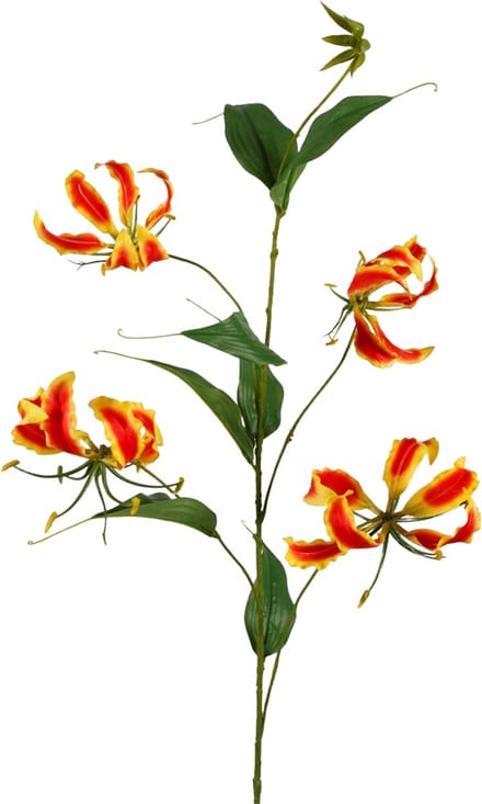 Viv! Home Luxuries Gloriosa - zijden bloem - oranje - 86cm