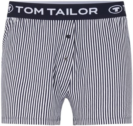 Tom Tailor - Pyjamashort met streeppatroon - Maat 44 - blue stripes