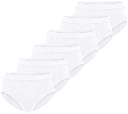 Schiesser Heren slip / onderbroek 6 pack Cotton Essentials fijnrib