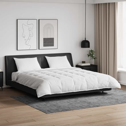 vidaXL - Deken - Set - met - kussen - 3 - st - Wit - Donsveer