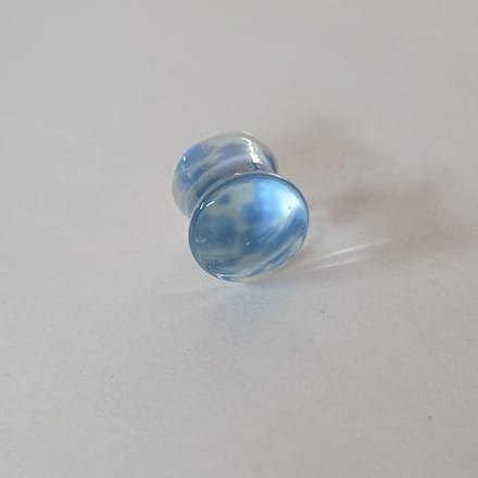 Double Flared wolkig blauw 12mm - LMPiercings