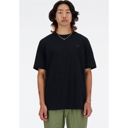 New Balance Athletics Cotton T-shirt Black Größe: S | Basic T-Shirts Outlet | Herren | Schwarz