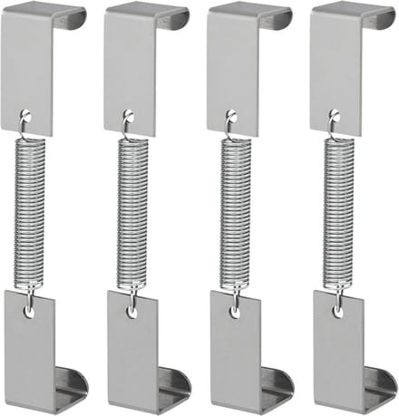 Proplus Kentekenplaat klemmen - 4x stuks - metaal - nummerplaat bevestigen - aanhanger