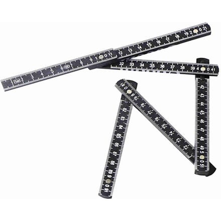Règle pliante 1M Dix Pièces Coulissantes 3ft Pliante Polyvalente Lecture Intérieure Règle de Charpentier Mètre Éducation Léger 1m / 3.3ft black