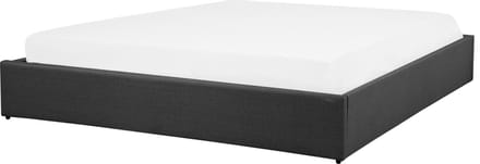 DINAN - Tweepersoonsbed - Donkergrijs - 180 x 200 cm - Polyester