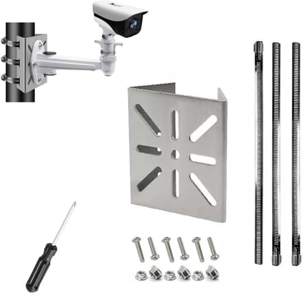 Verticale Mast Houder - Universele Camera Beugel - Bewakingscamera Montage - Robuuste Stangbevestiging - 24.6 x 14.3 x 4.9 cm
