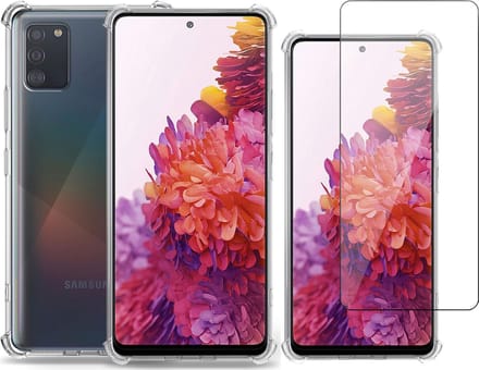 Hoesje geschikt voor Samsung Galaxy S20 FE - Screenprotector Glas - Transparant