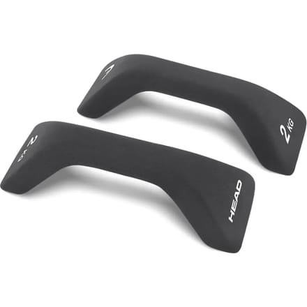 HEAD Push Up Bars - Opdruksteunen - Dumbells 2 kg - Gewichten Set - 2 in 1 - Zwart