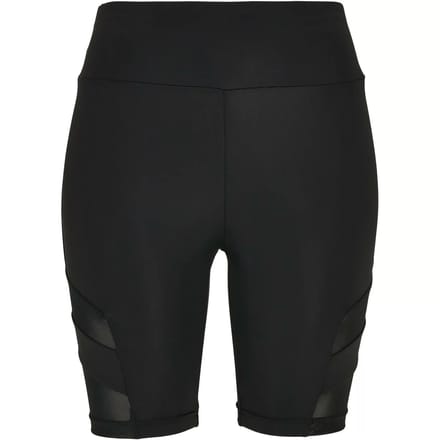 Urban Classics - High Waist Tech Mesh Korte cycle broek - M - Zwart